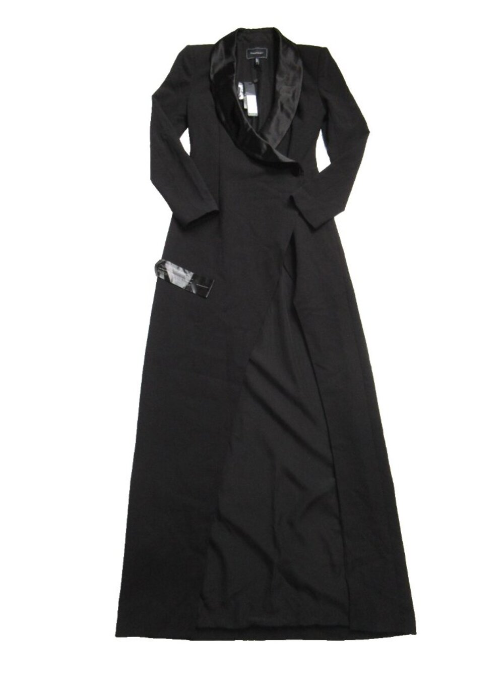 NWT BCBG MaxAzria Luciano Tuxedo Gown in Black Coat Jacket Dress 8 $498 - Picture 4 of 9